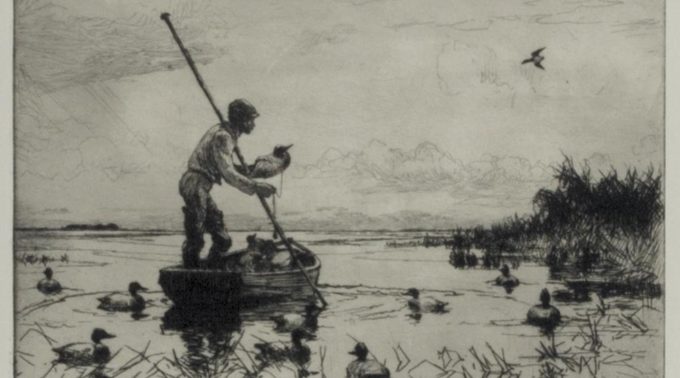 Setting Decoys by Frank W. Benson